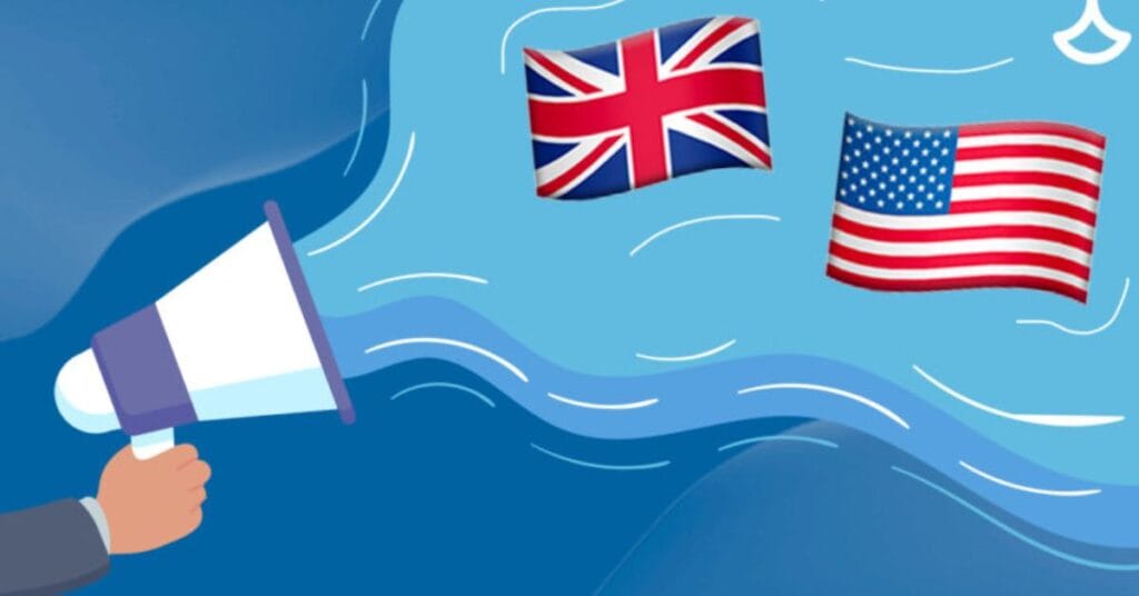 A visual representation of the US and UK engaged in a trade war, highlighting economic tensions and diplomatic challenges.