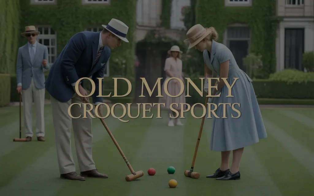 Men and women play a game old money Croquet sport