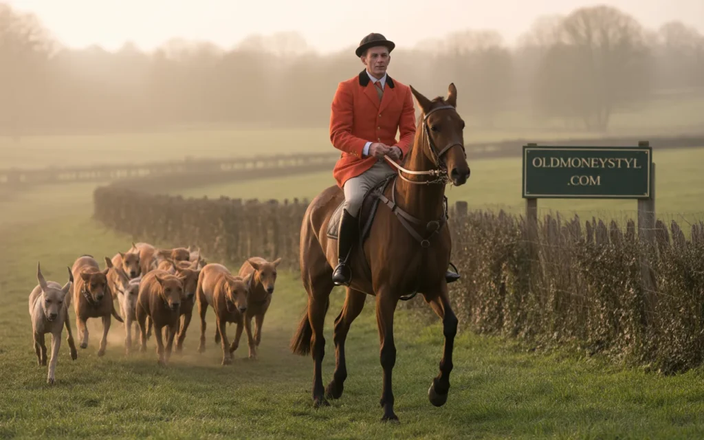 A men Hunting with dogs perfect example of old money sports 