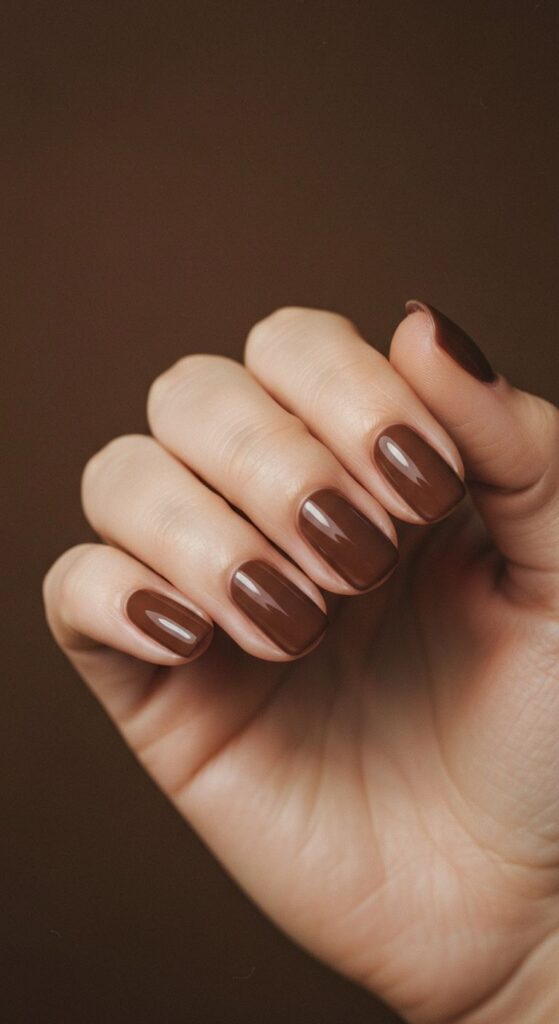 Chocolate Brown Nails 