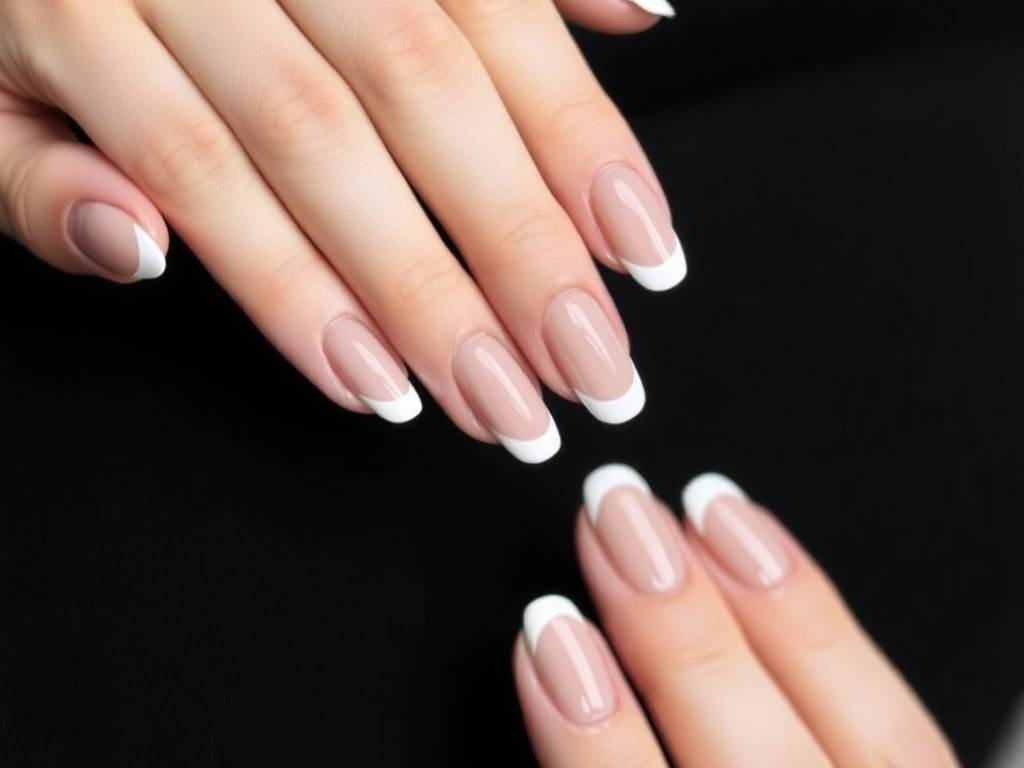 Elegant Oval French Tips