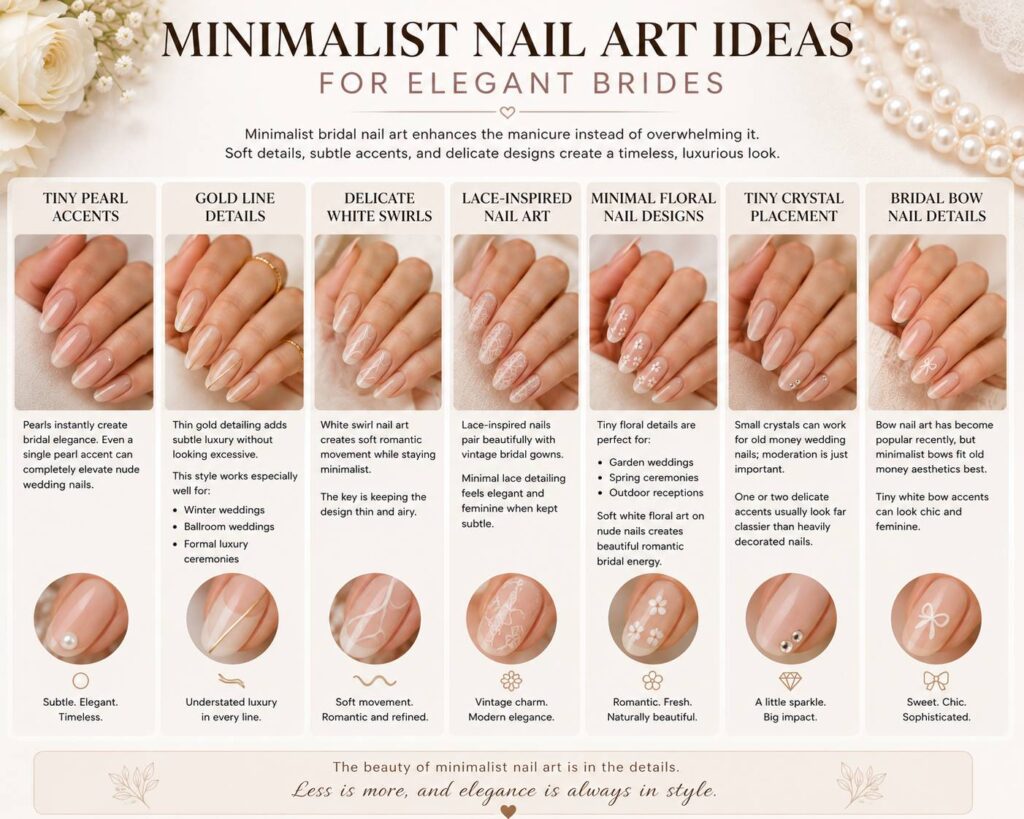 Minimalist Nail Art Ideas for Elegant Brides