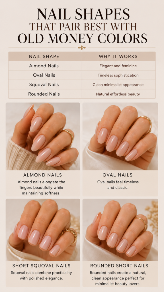 Nail Shapes That Pair Best With Old Money Colors