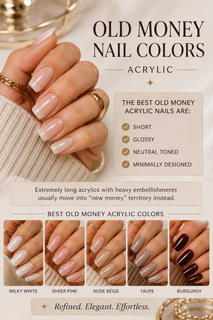 Old Money Nail Colors Acrylic
