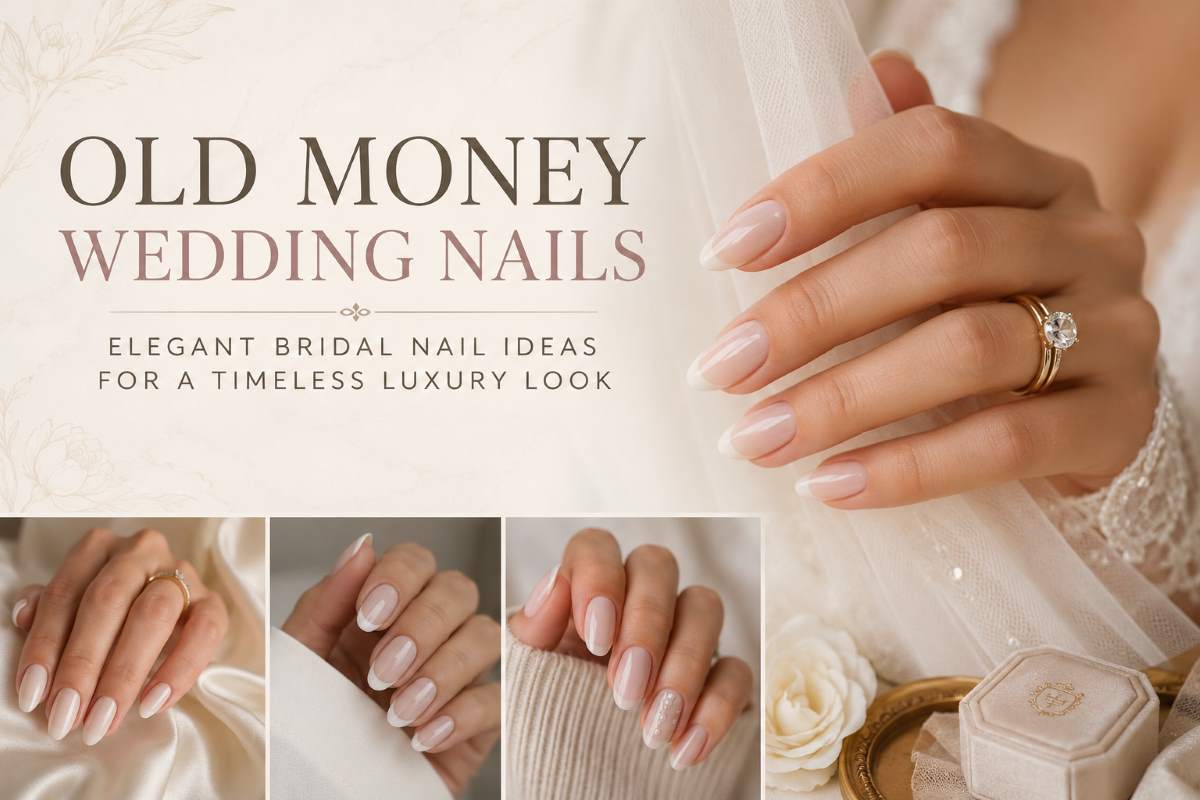 Old Money Wedding Nails for a Timeless Bridal Look