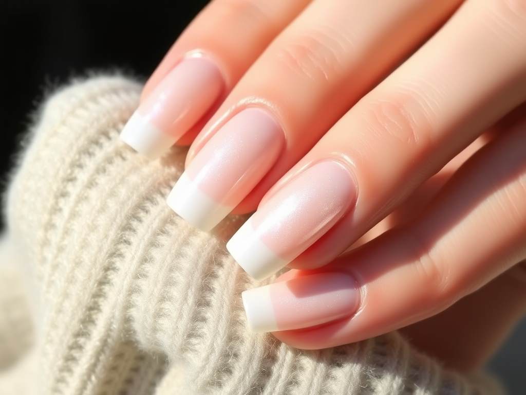 Pearly French Nails