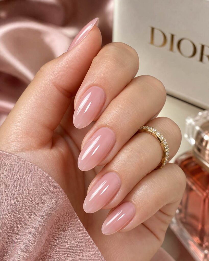 Sheer Pink Luxury Nails