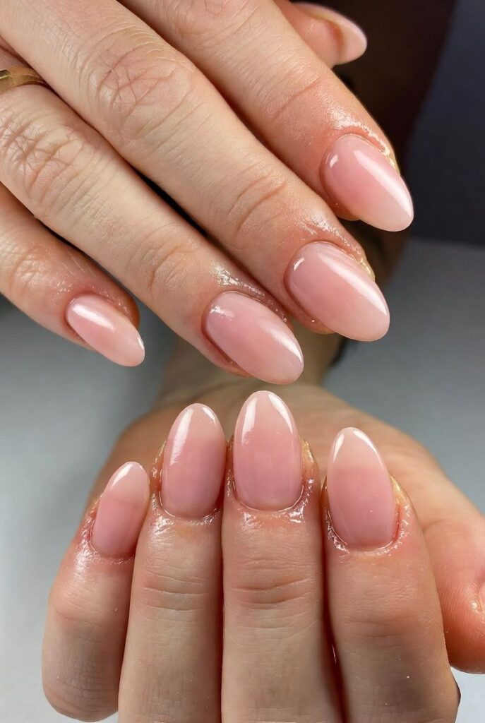 Top Classy Sheer Pink Nails color